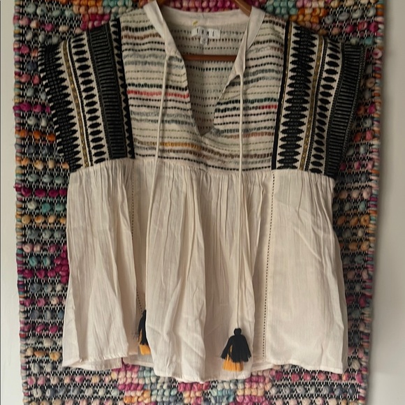 THML Tops - THML Black Cream Boho Blouse festival
